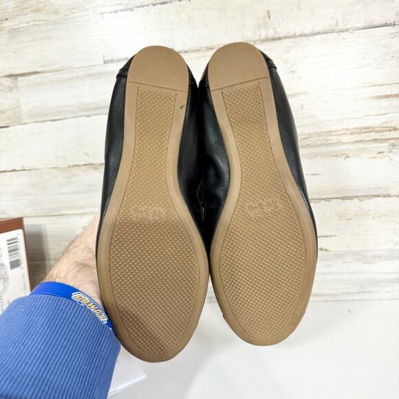 COACH Shoes Women Size 6.5 Black Patent Leather Ballet Flats W/ Box Low Arch - Picture 6 of 6